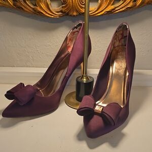 Ted Baker London Purple Heels with Bow Detail